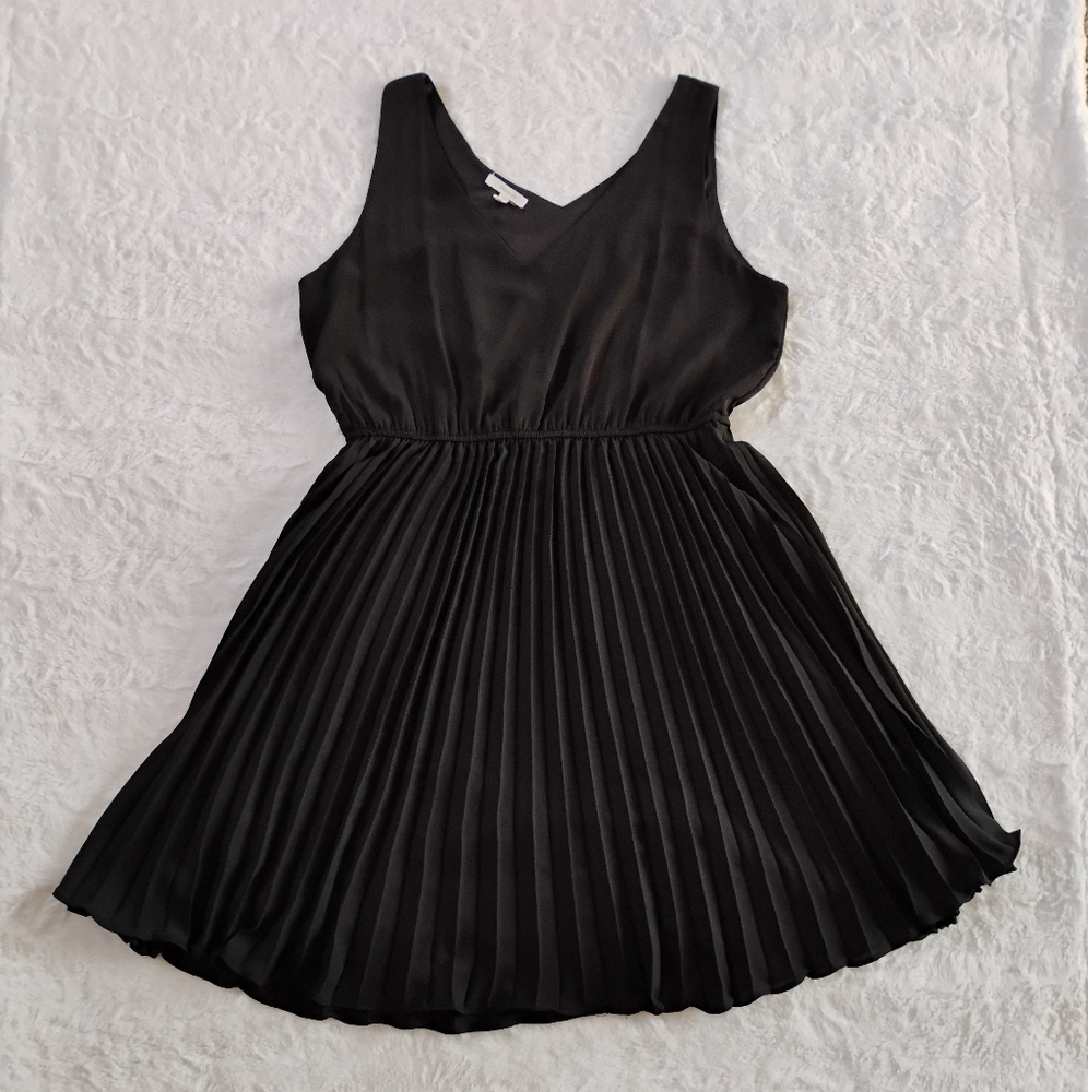 Maurices Black Pleated Mini Dress